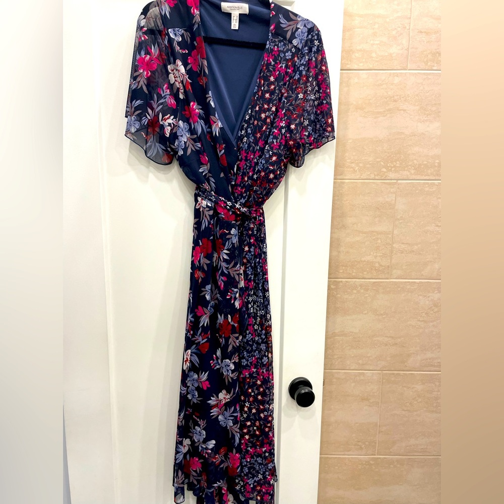 Lightweight floral mid length dress